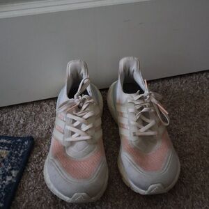 Adidas Primeblue White and Light Pink Shoes